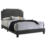 Tamarac Upholstered Nailhead Queen Bed Gray