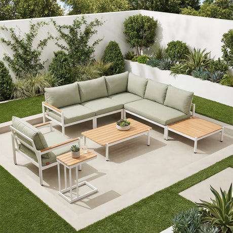 Tamaru Natural Outdoor Side Table by Zuomod at Eve Furniture