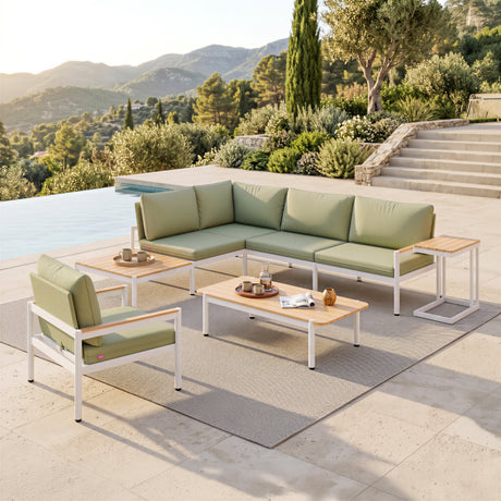 Tamaru Natural Outdoor Side Table by Zuomod at Eve Furniture