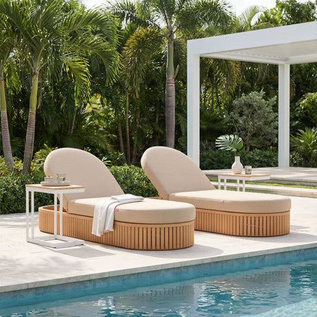 Tamaru Natural Outdoor Side Table by Zuomod at Eve Furniture