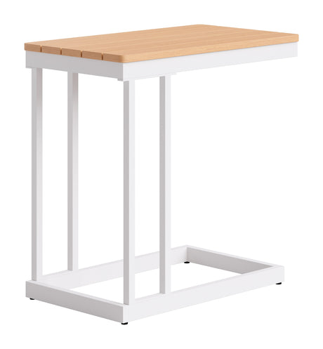 Tamaru Natural Outdoor Side Table by Zuomod at Eve Furniture