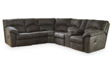 Tambo Pewter 2-Piece Manual Reclining Sectional by Ashley at Eve Furniture