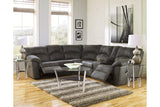 Tambo Pewter 2-Piece Manual Reclining Sectional by Ashley at Eve Furniture