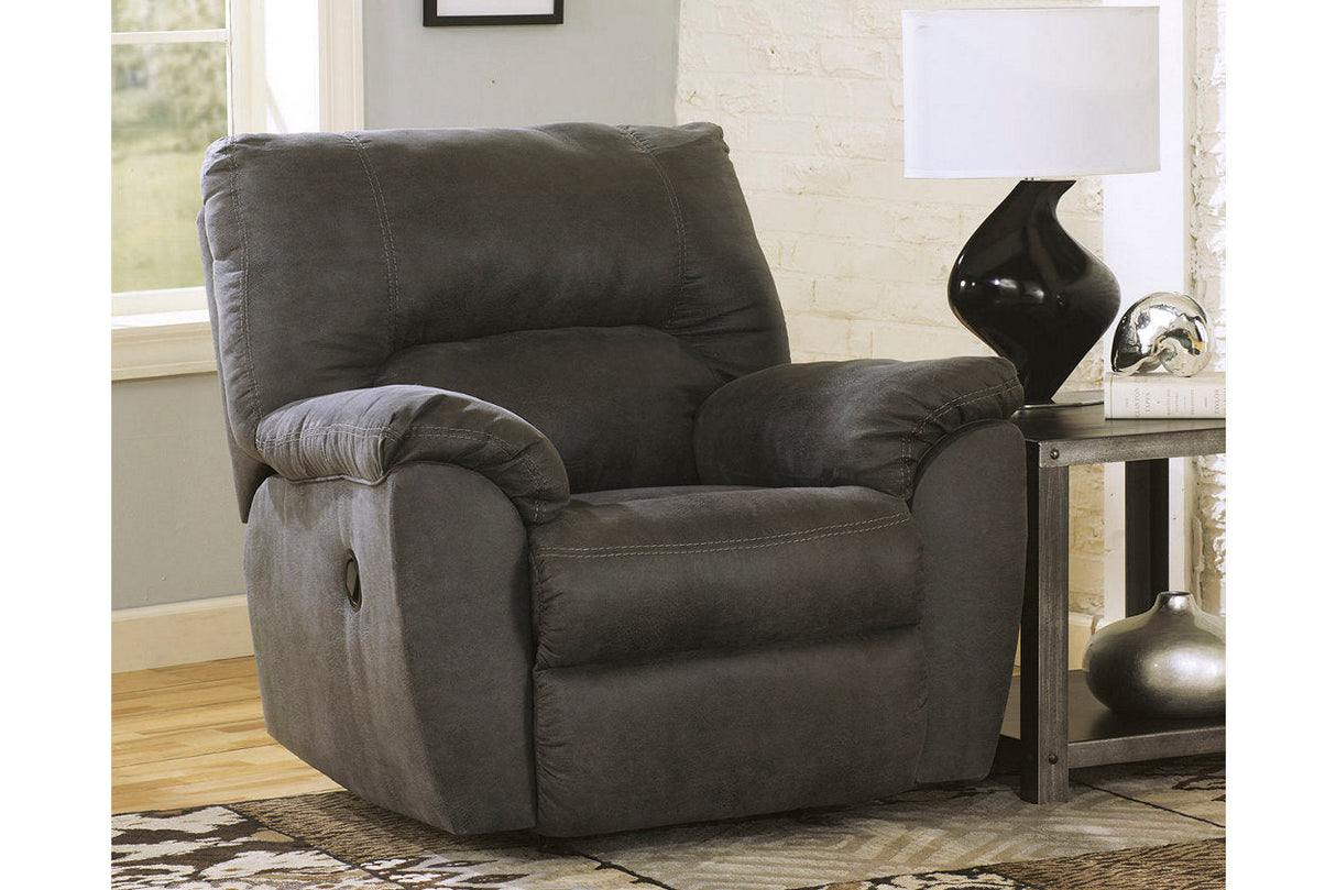 Tambo Pewter Recliner by Ashley at Eve Furniture