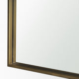 Tamira Brushed Brass Metal Arched Mirror by Mercana at Eve Furniture