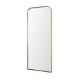 Tamira Brushed Brass Metal Arched Mirror by Mercana at Eve Furniture