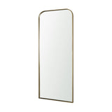 Tamira Brushed Brass Metal Arched Mirror by Mercana at Eve Furniture