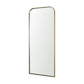 Tamira Brushed Brass Metal Arched Mirror by Mercana at Eve Furniture