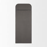 Tamira Tall Brushed Gunmetal Metal Arched Mirror by Mercana at Eve Furniture