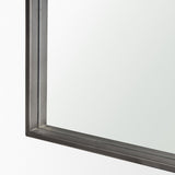 Tamira Tall Brushed Gunmetal Metal Arched Mirror by Mercana at Eve Furniture