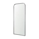 Tamira Tall Brushed Gunmetal Metal Arched Mirror by Mercana at Eve Furniture