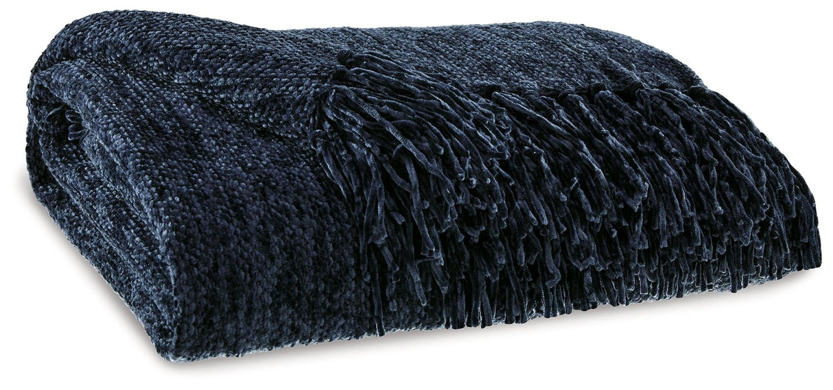 Tamish Blue Throw by Ashley at Eve Furniture