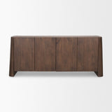 Tammar Brown Wood 4-Door Sideboard by Mercana at Eve Furniture