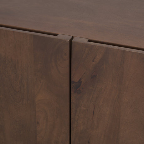 Tammar Brown Wood 4-Door Sideboard by Mercana at Eve Furniture