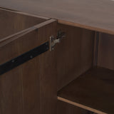 Tammar Brown Wood 4-Door Sideboard by Mercana at Eve Furniture