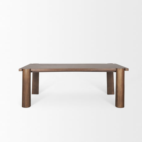 Tammar Rectangular Brown Wood w/ Tapered Legs Dining Table by Mercana at Eve Furniture