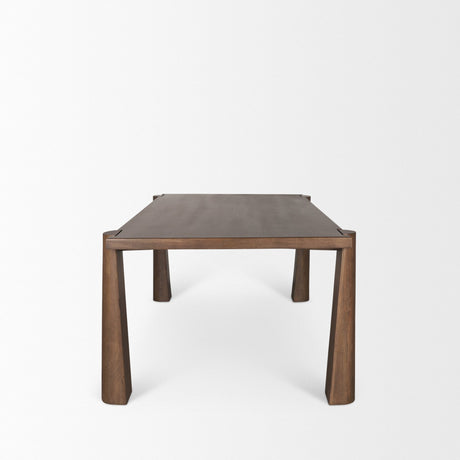 Tammar Rectangular Brown Wood w/ Tapered Legs Dining Table by Mercana at Eve Furniture