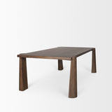 Tammar Rectangular Brown Wood w/ Tapered Legs Dining Table by Mercana at Eve Furniture