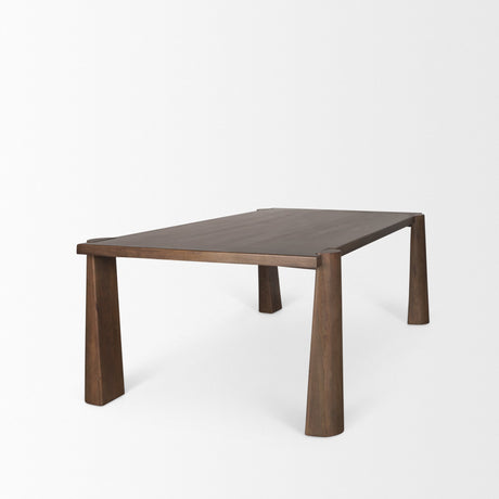 Tammar Rectangular Brown Wood w/ Tapered Legs Dining Table by Mercana at Eve Furniture