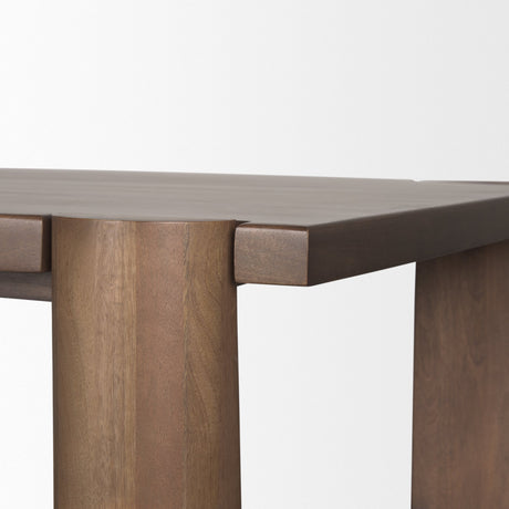 Tammar Rectangular Brown Wood w/ Tapered Legs Dining Table by Mercana at Eve Furniture