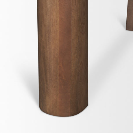 Tammar Rectangular Brown Wood w/ Tapered Legs Dining Table by Mercana at Eve Furniture
