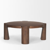 Tammar Round Wood w/ Tapered Legs Coffee Table by Mercana at Eve Furniture