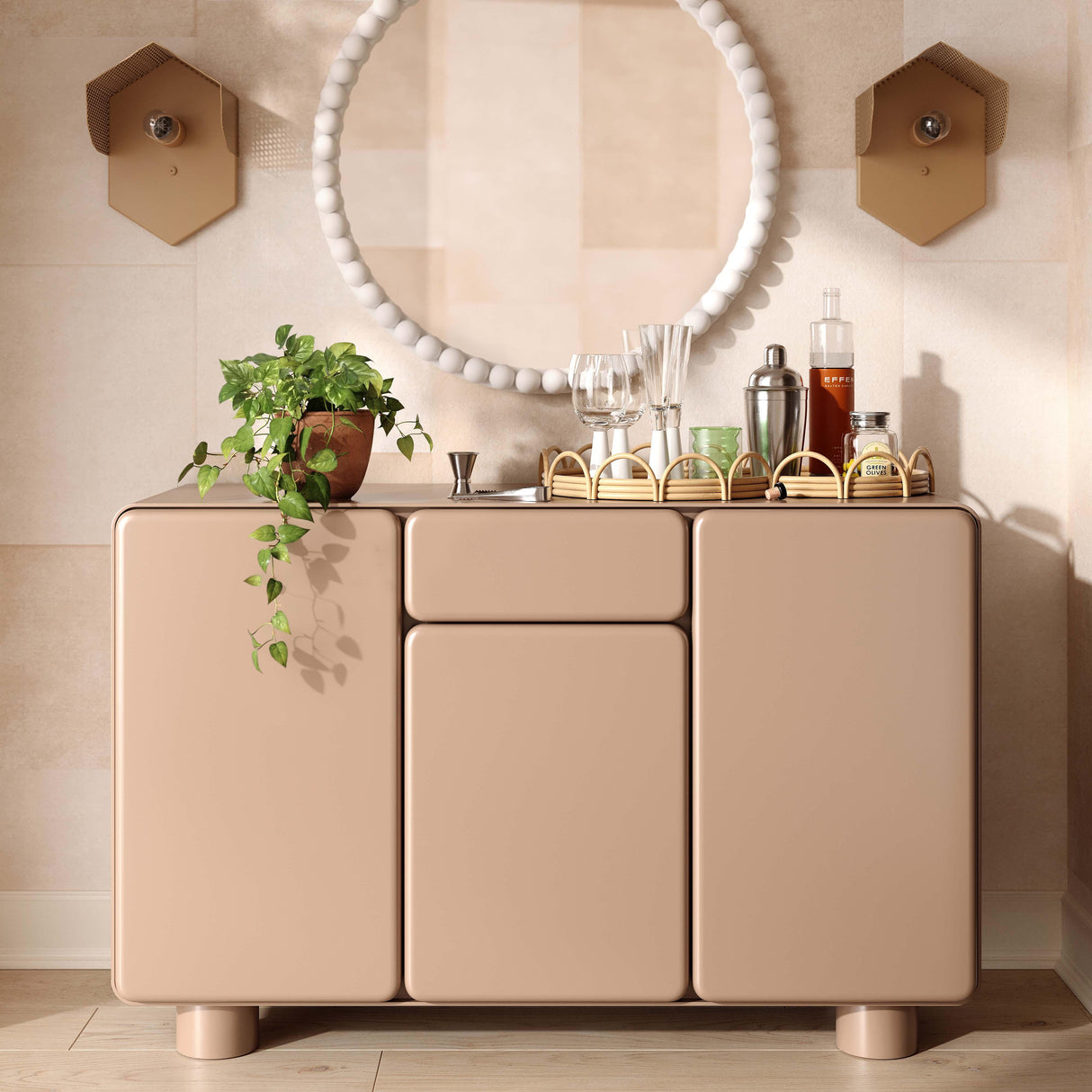 Tammy Taupe Buffet by TOV Furniture at Eve Furniture