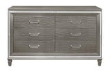 Tamsin Silver/Gray Metallic Dresser by Homelegance at Eve Furniture