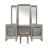 Tamsin Silver/Gray Metallic Vanity Set by Homelegance at Eve Furniture