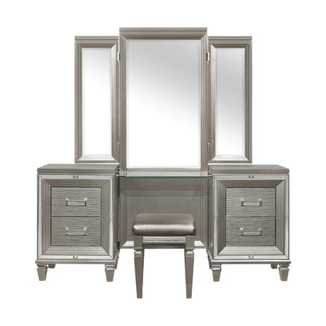 Tamsin Silver/Gray Metallic Vanity Set by Homelegance at Eve Furniture