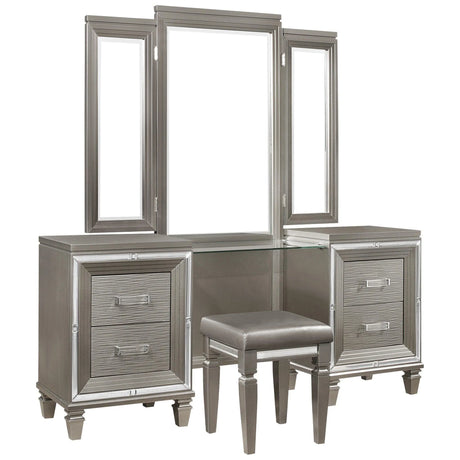 Tamsin Silver/Gray Metallic Vanity Set by Homelegance at Eve Furniture