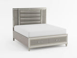 Tamsin White California King LED Upholstered Storage Platform Bed by Homelegance at Eve Furniture