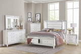 Tamsin White California King LED Upholstered Storage Platform Bed by Homelegance at Eve Furniture