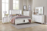 Tamsin White King LED Upholstered Storage Platform Bed by Homelegance at Eve Furniture
