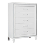 Tamsin White LED Upholstered Storage Platform Bedroom Set by Homelegance at Eve Furniture