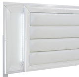 Tamsin White LED Upholstered Storage Platform Bedroom Set by Homelegance at Eve Furniture