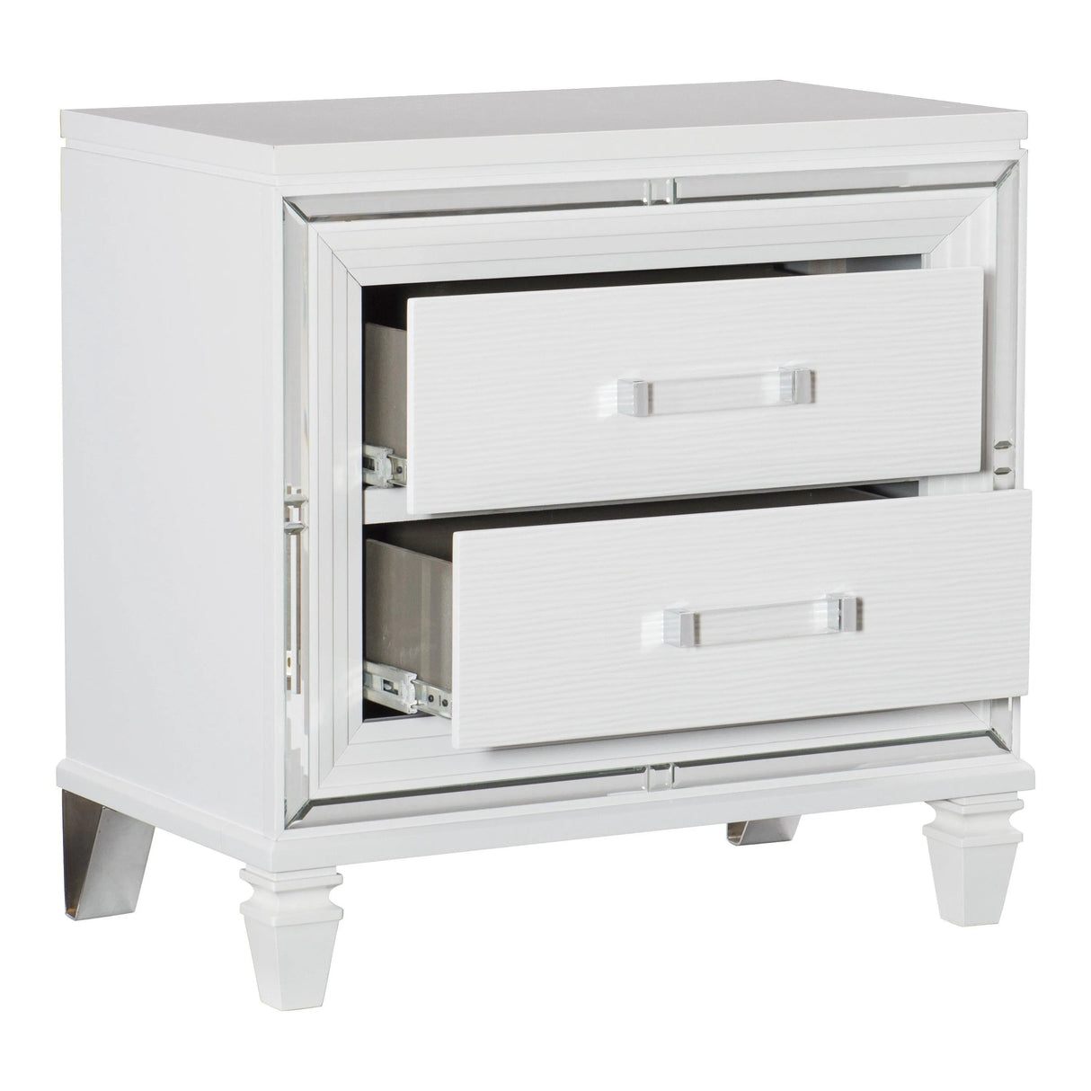 Tamsin White LED Upholstered Storage Platform Bedroom Set by Homelegance at Eve Furniture