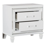 Tamsin White LED Upholstered Storage Platform Bedroom Set by Homelegance at Eve Furniture