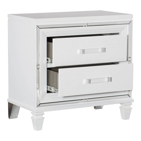 Tamsin White LED Upholstered Storage Platform Bedroom Set by Homelegance at Eve Furniture