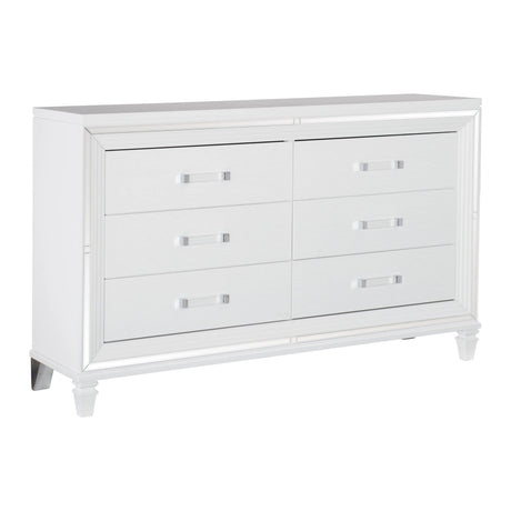 Tamsin White LED Upholstered Storage Platform Bedroom Set by Homelegance at Eve Furniture