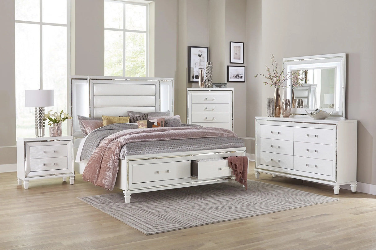 Tamsin White Mirror (Mirror Only) by Homelegance at Eve Furniture