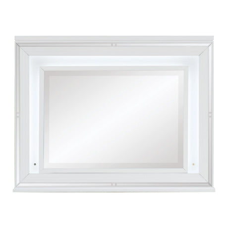 Tamsin White Mirror (Mirror Only) by Homelegance at Eve Furniture