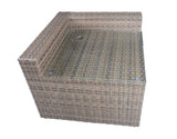 Tamyra Resin Wicker Side Table & Ottoman by Steve Silver at Eve Furniture