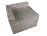 Tamyra Resin Wicker Side Table & Ottoman by Steve Silver at Eve Furniture