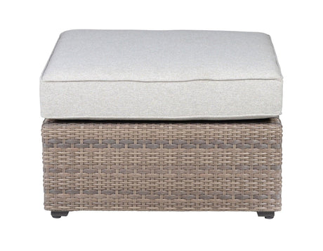 Tamyra Resin Wicker Side Table & Ottoman by Steve Silver at Eve Furniture