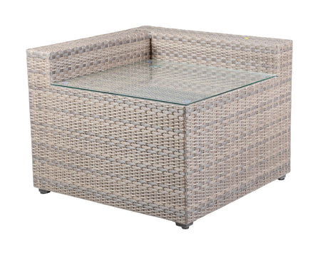Tamyra Resin Wicker Side Table & Ottoman by Steve Silver at Eve Furniture