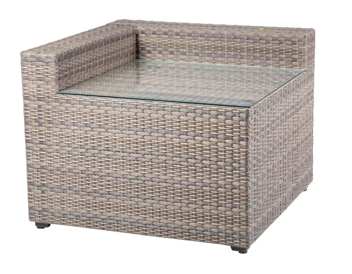 Tamyra Resin Wicker Side Table & Ottoman by Steve Silver at Eve Furniture
