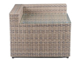 Tamyra Resin Wicker Side Table & Ottoman by Steve Silver at Eve Furniture