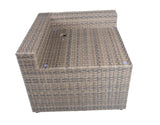 Tamyra Resin Wicker Side Table & Ottoman by Steve Silver at Eve Furniture