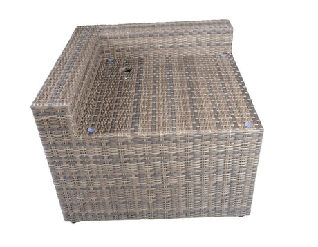 Tamyra Resin Wicker Side Table & Ottoman by Steve Silver at Eve Furniture